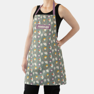 Frozen 2 Character Wood Cut Pattern Apron