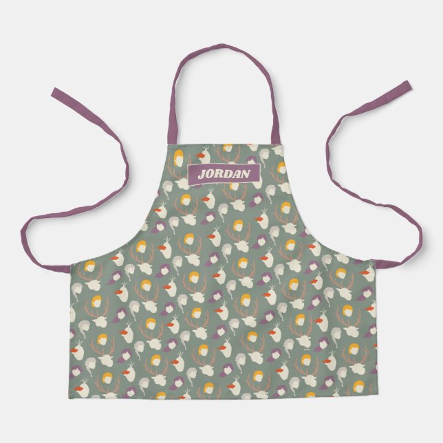 Frozen 2 | Character Wood Cut Pattern Apron (Front)