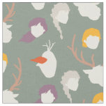 Frozen 2 | Character Wood Cut Pattern Fabric