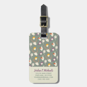 Frozen 2 Character Wood Cut Pattern Luggage Tag