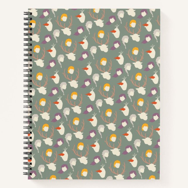 Frozen 2 | Character Wood Cut Pattern Notebook (Front)