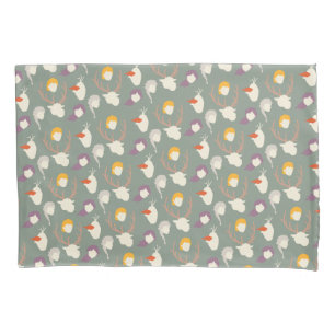 Frozen 2 Character Wood Cut Pattern Pillow Case