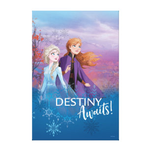 Frozen 2: Elsa & Anna   Destiny Awaits! Canvas Print