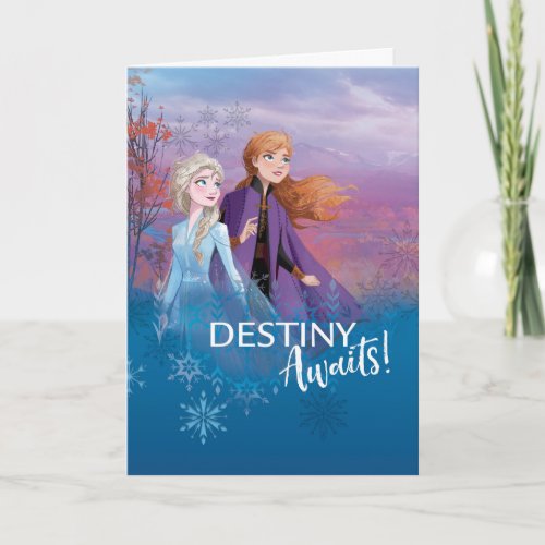 Frozen 2 Elsa  Anna  Destiny Awaits Card