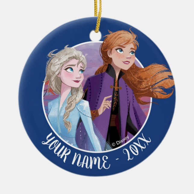 Frozen 2: Elsa & Anna | Destiny Awaits! Ceramic Ornament (Front)