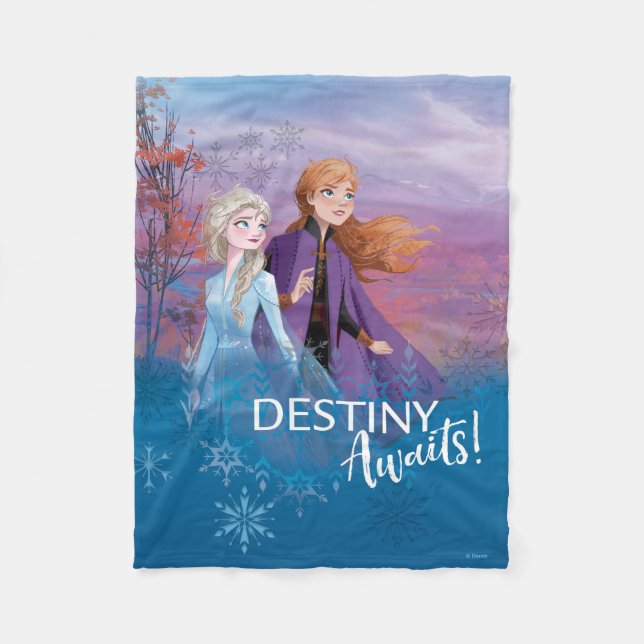Frozen 2: Elsa & Anna | Destiny Awaits! Fleece Blanket (Front)