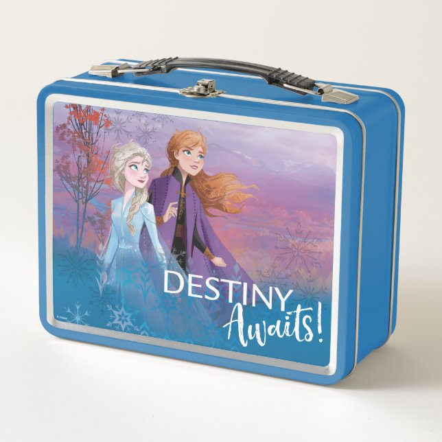 Frozen 2: Elsa & Anna | Destiny Awaits! Metal Lunch Box (Front)