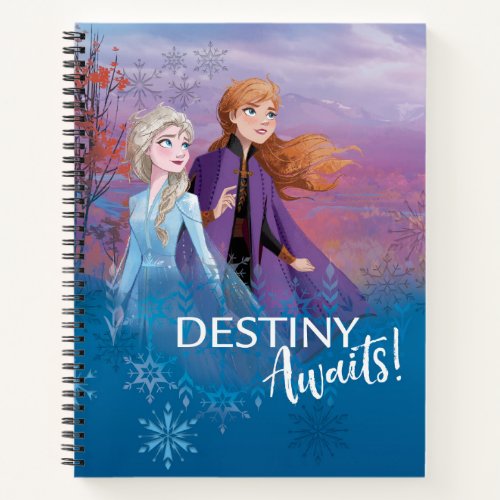 Frozen 2 Elsa  Anna  Destiny Awaits Notebook