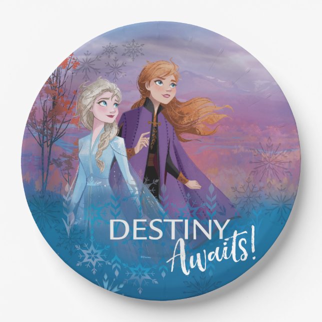 Frozen 2: Elsa & Anna | Destiny Awaits! Paper Plates (Front)