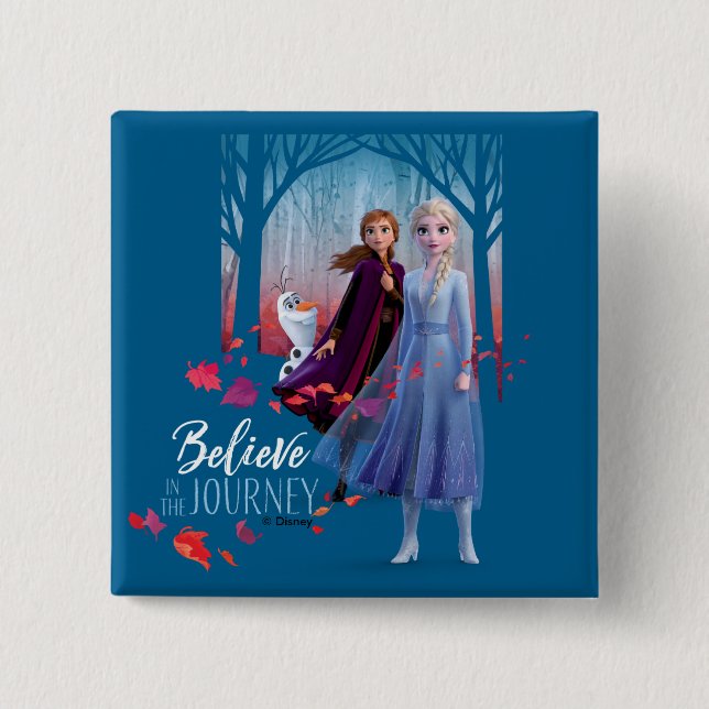 Frozen 2: Elsa, Anna, & Olaf | Believe Button (Front)