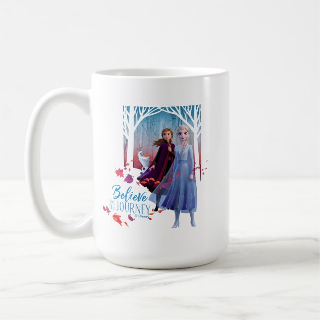 Frozen 2: Elsa, Anna, & Olaf | Believe Coffee Mug (Left)