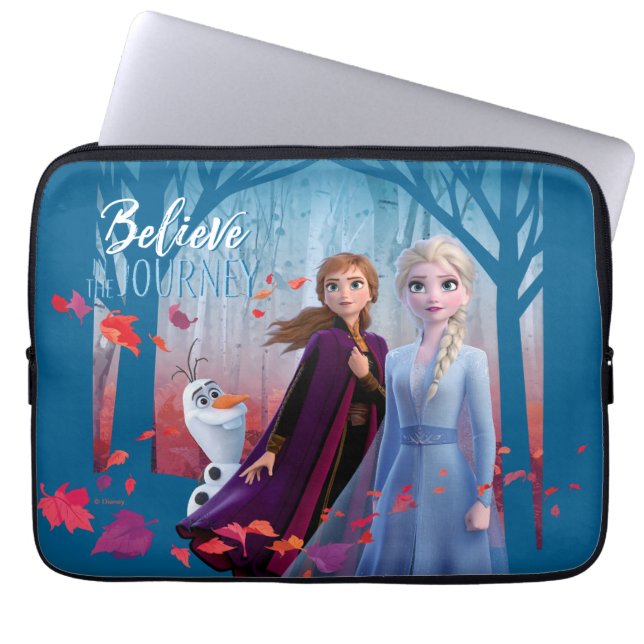 Frozen 2: Elsa, Anna, & Olaf | Believe Laptop Sleeve (Front)