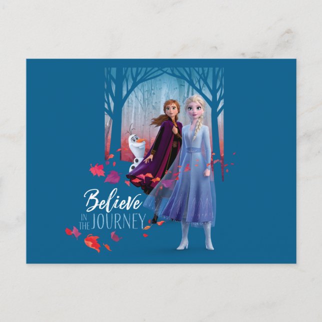 Frozen 2: Elsa, Anna, & Olaf | Believe Postcard (Front)