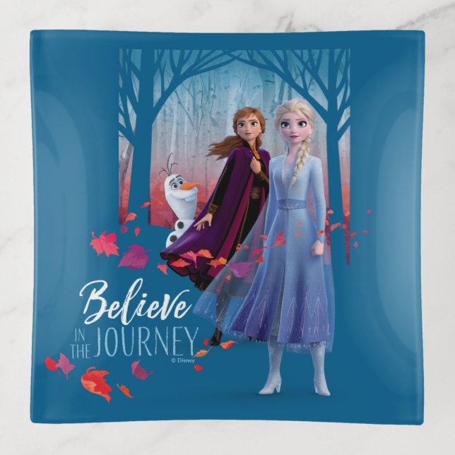 Frozen 2: Elsa, Anna, & Olaf | Believe Trinket Tray (Front)