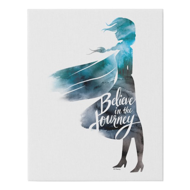Frozen 2: Elsa | Believe in the Journey Faux Canvas Print (Front)