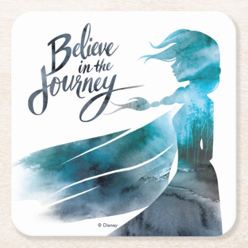 Frozen 2 Elsa  Believe in the Journey Square Paper Coaster