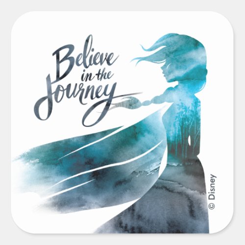 Frozen 2 Elsa  Believe in the Journey Square Sticker
