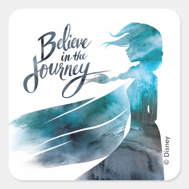 Frozen 2: Elsa | Believe in the Journey Square Sticker (Front)
