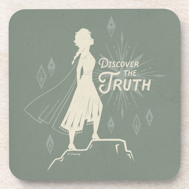 Frozen 2: Elsa | Discover The Truth Beverage Coaster (Front)