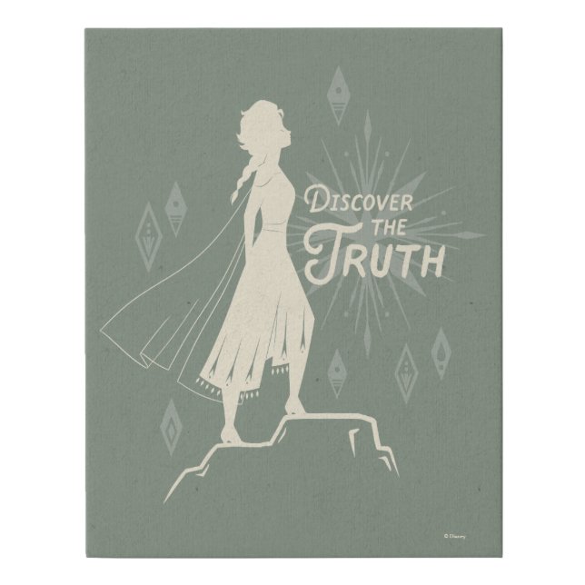 Frozen 2: Elsa | Discover The Truth Faux Canvas Print (Front)