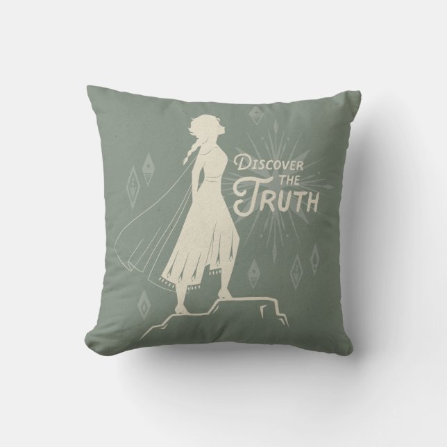 Frozen 2: Elsa | Discover The Truth Throw Pillow (Front)