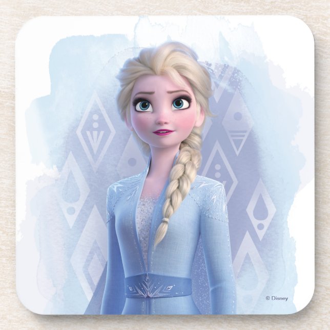 Frozen 2: Elsa | Face Your Fear Beverage Coaster (Front)