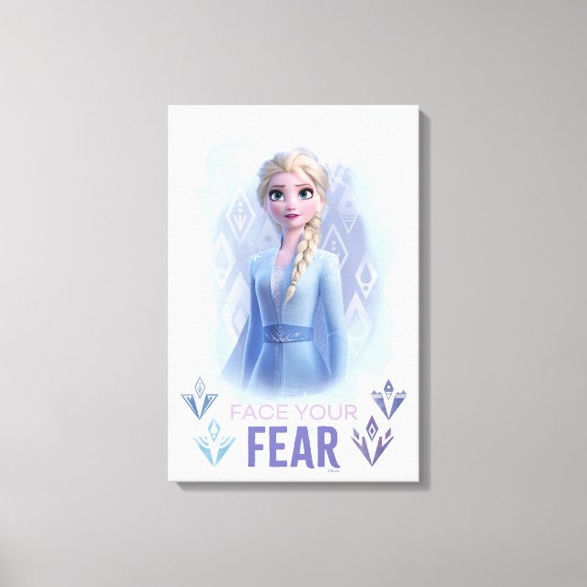 Frozen 2: Elsa | Face Your Fear Canvas Print (Front)