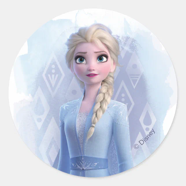 Frozen 2: Elsa | Face Your Fear Classic Round Sticker | Zazzle