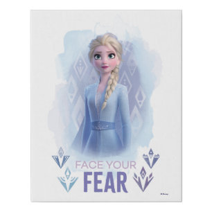 Frozen 2: Elsa Face Your Fear Faux Canvas Print