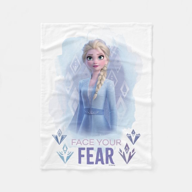 Frozen 2: Elsa | Face Your Fear Fleece Blanket (Front)