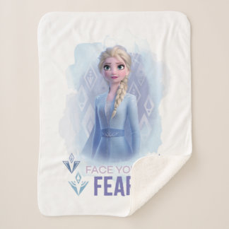 Frozen 2: Elsa | Face Your Fear Sherpa Blanket