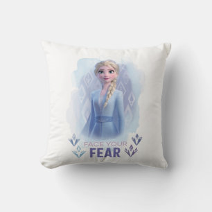 Frozen 2: Elsa Face Your Fear Throw Pillow