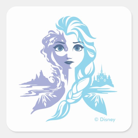 frozen 2 elsa frozen reign square sticker zazzlecom