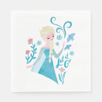 Frozen 2 | Elsa "let It Go" Watercolor Napkins by frozen at Zazzle