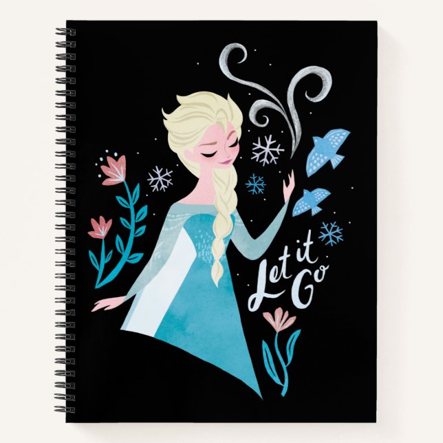 Frozen 2 | Elsa "Let It Go" Watercolor Notebook (Front)