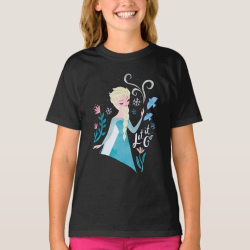 Frozen 2  Elsa Let It Go Watercolor T_Shirt