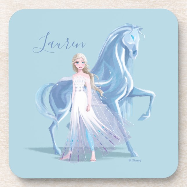 Frozen 2 | Elsa & the Frosted Nokk Beverage Coaster (Front)