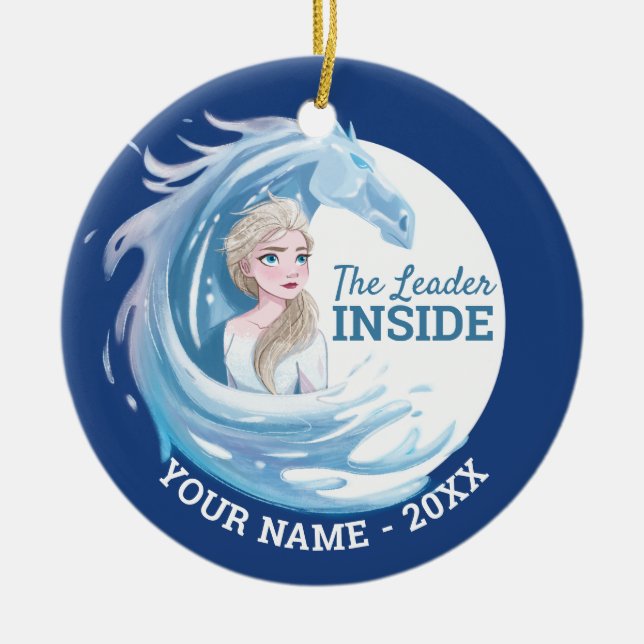 Frozen 2: Elsa & The Nokk Portrait Ceramic Ornament (Front)