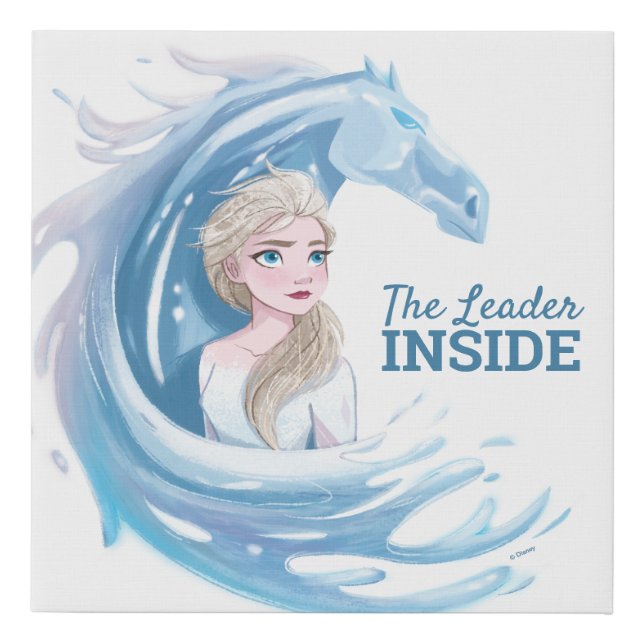 Frozen 2: Elsa & The Nokk Portrait Faux Canvas Print (Front)