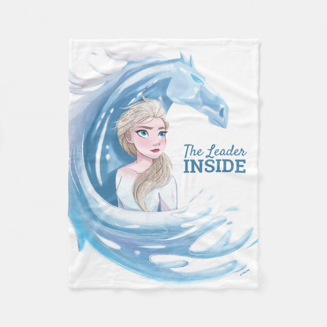 Frozen 2: Elsa & The Nokk Portrait Fleece Blanket (Front)