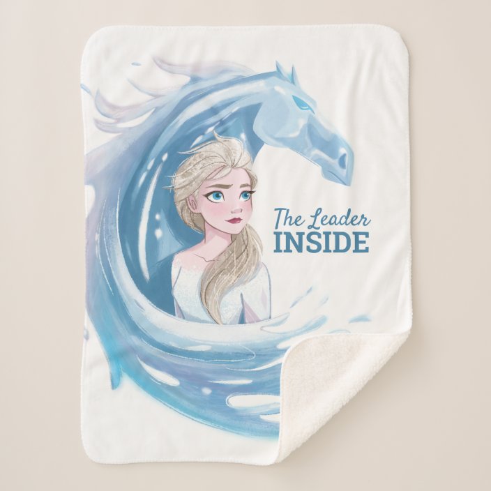 Frozen 2 Elsa The Nokk Portrait Sherpa Blanket Zazzle Com