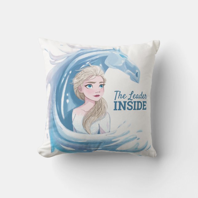Frozen 2: Elsa & The Nokk Portrait Throw Pillow (Front)