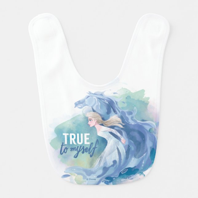 Frozen 2: Elsa & The Nokk | True To Myself Baby Bib (Front)