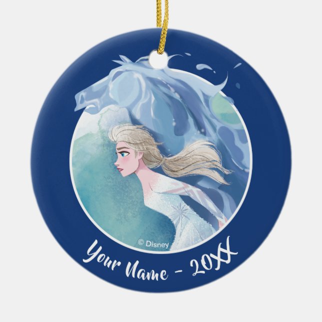 Frozen 2: Elsa & The Nokk | True To Myself Ceramic Ornament (Front)