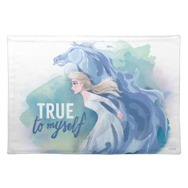 Frozen 2: Elsa & The Nokk | True To Myself Cloth Placemat (Front)