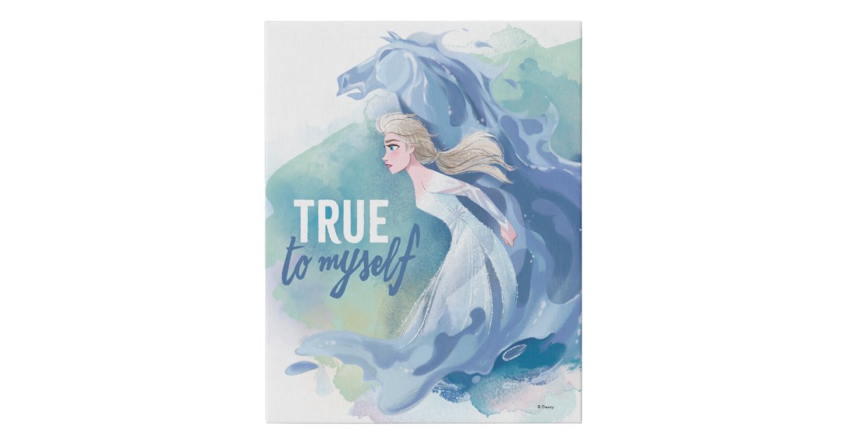 Frozen 2 Elsa The Nokk True To Myself Faux Canvas Print