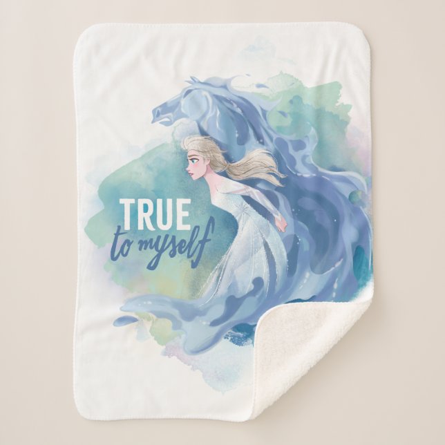 Frozen 2: Elsa & The Nokk | True To Myself Sherpa Blanket (Front)