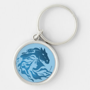 Frozen 2: Elsa & The Nokk Watercolor Silhouette Keychain