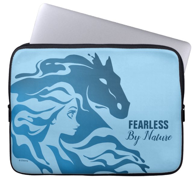 Frozen 2: Elsa & The Nokk Watercolor Silhouette Laptop Sleeve (Front)