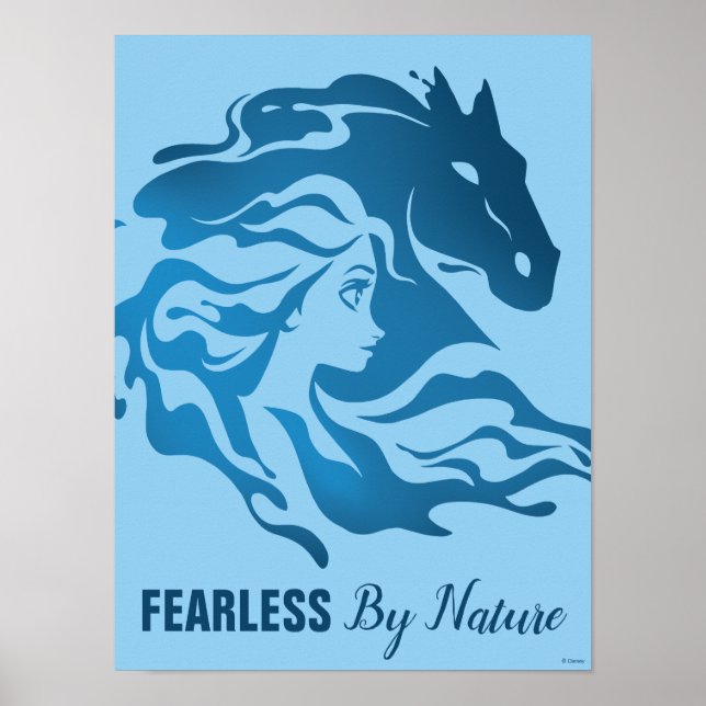 Frozen 2: Elsa & The Nokk Watercolor Silhouette Poster (Front)